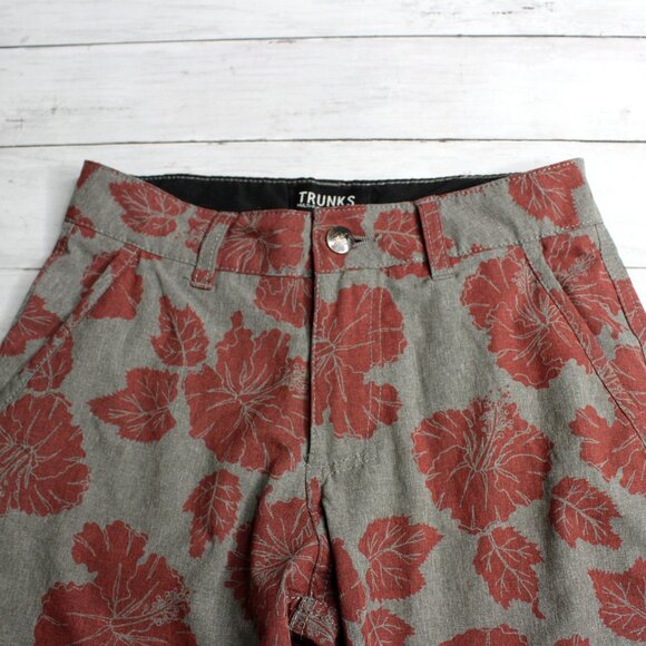 Trunks Multi Functional Boy's Shorts Size M Gray Floral Casual Swim - Picture 3 of 6